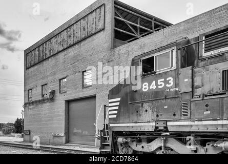 Raleigh North Carolina USA juillet 19 2014 Norfolk Southern train Cour Banque D'Images