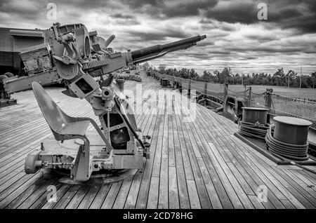 Wilmington, Caroline du Nord/États-Unis août 5 2019 : USS North Carolina (BB-55) Banque D'Images