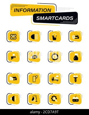 Car shop icons set Illustration de Vecteur