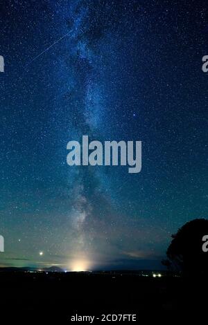 Milky Way dans le ciel d'août, Orkney Isles Banque D'Images