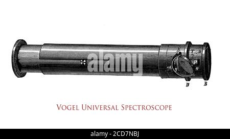 Appareil complet de spectroscope universel avec support universel pour usage général Développé par Hermann Wilhelm Vogel, photochimiste allemand Banque D'Images