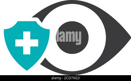 Icône colorée de protection des yeux en bonne santé. Traitement oculaire, premiers soins pour le symbole visuel d'organe Illustration de Vecteur