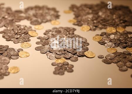 Pièces anciennes au Musée d'Éphèse, ville de Selcuk, ville d'Izmir, Turquie Banque D'Images