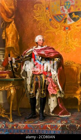 Charles III (1716-1788), roi d'Espagne, portrait peint par Anton Raphael Mengs, 1764-1766 Banque D'Images