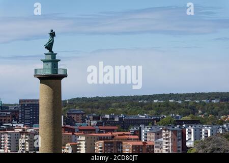 Vue aérienne de Göteborg, Suède avec le sommet de la Tour des marins, le mémorial des marins est mort pendant la première Guerre mondiale Banque D'Images