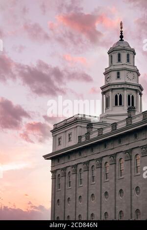 Temple mormon à Nauvoo, Illinois Banque D'Images