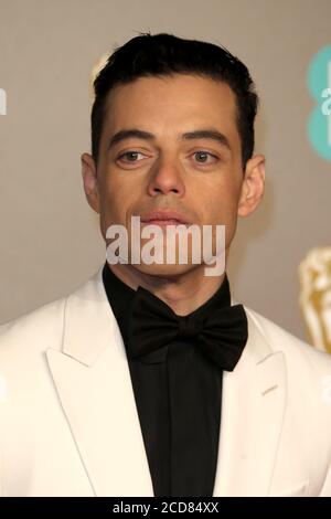 Rami Malek participe aux EE British Academy film Awards au Royal Albert Hall le 10 février 2019 à Londres, en Angleterre. Banque D'Images