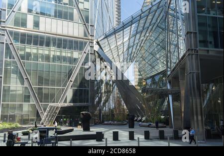 La voûte de la tour Broadgate par une journée ensoleillée. Londres Banque D'Images