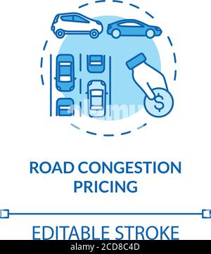 Icône de concept de tarification de la congestion routière Illustration de Vecteur