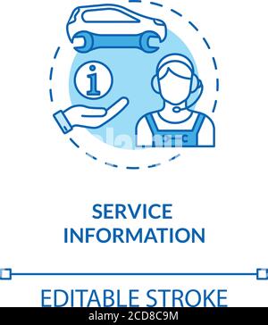 Icône de concept d'informations sur l'entretien Illustration de Vecteur