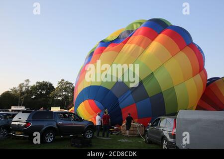 20e anniversaire de Strathaven Hot air Ballon festival Ecosse , 25 août 2019 crédit : Alister Firth Banque D'Images