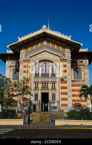 Bibliothèque de France, Martinique, fort-de-France, Schoelcher créée par Pierre-Henri Picq en 1892 Banque D'Images