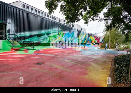 pic montre: ÒKatharina grosse. Ce n'était pas nous Ó, exposition Hamburger Bahnhof - Musée fŸr Gegenwart - Berlin, 2020 planchers peints et 3d imprimé poly Banque D'Images