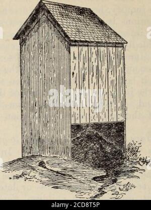 . Virginia médicale semi-mensuelle . Figure 1. Une privé non sanitaire, trouvé trop fréquentlyon nos fermes. Notez comment les animaux sont la pollution des sols. e. Rapport sur l'origine et la propagation de la fièvre typhoïde dans les camps militaires des États-Unis pendant la guerre d'Espagne 1898 par Walter Reed, Victor C. Vaughan et Edward O. Shakespeare, 2 vol., Washington, 1904. f. L'importance de prévenir la pollution des sols. So.Carolina State Board of Health, 1909.. Figure 2. Moyenne rurale privé. Il est connu sous le nom d'asurface privé, ouvert à l'arrière. Remarquez comment la pollution de la saleté est propagée et comment les mouches peuvent transporter le filth à la maison et Banque D'Images