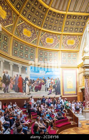 France, Paris, Journées du patrimoine, École nationale des Beaux-Arts, Hémicycle des Beaux Arts, amphithéâtre d'honneur Banque D'Images