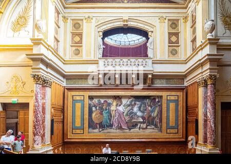 France, Paris, Journées du patrimoine, École nationale des Beaux-Arts, Hémicycle des Beaux Arts, amphithéâtre d'honneur Banque D'Images