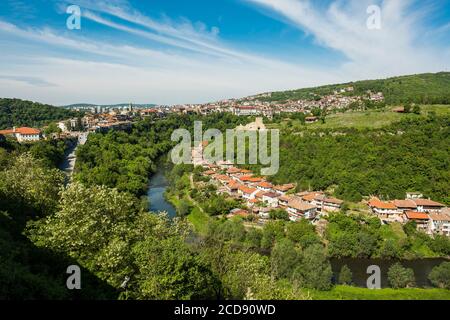 Bulgarie, Veliko Tarnovo, ancienne capitale de la Bulgarie sous le second Empire bulgare, jusqu'à sa chute le 17 juillet 1393 Banque D'Images