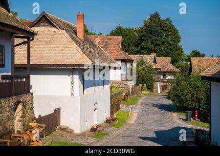 Hongrie, comté de Nograd, village de Holloko classé au patrimoine mondial de l'UNESCO Banque D'Images