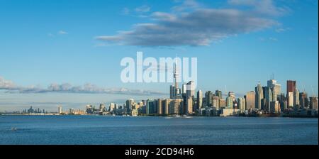 Canada, Ontario, Toronto, vue générale de la ville et gratte-ciel du port Banque D'Images