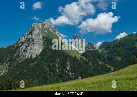 France, haute Savoie, massif du Chablais, Bernex, l'Oche et l'Oche de la prairie Richard Banque D'Images