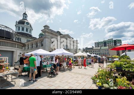 Le Canada, l'Ontario, Kingston le long du fleuve Saint-Laurent, le canal Rideau et le lac Ontario, le marché Banque D'Images