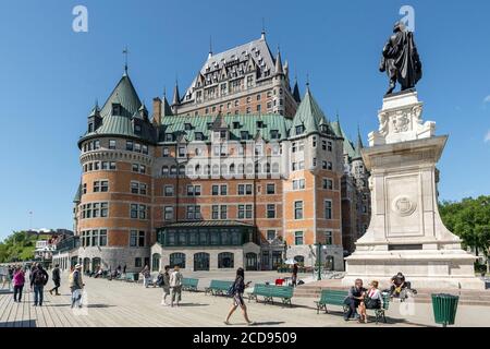 Canada, Québec, Québec, Hôtel Château Frontenac dans le Vieux-Québec Banque D'Images