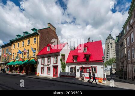 Canada, Québec, Québec, Maison historique Jacquet, rue Saint-Louis Banque D'Images