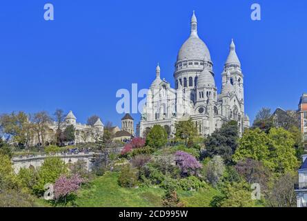 France, Paris, la basilique du Sacré-cœur de Montmartre Banque D'Images