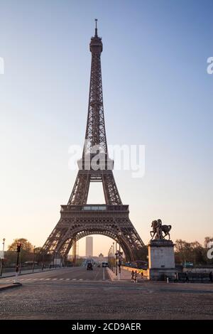 France, Paris, région classée au Patrimoine Mondial de l'UNESCO, de la Tour Eiffel Banque D'Images