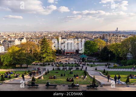 France, Paris, Montmartre, panorama de Paris Banque D'Images