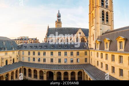 France, Paris, quartier de montagne Sainte Geneviève, Ecole secondaire Henri IV Banque D'Images