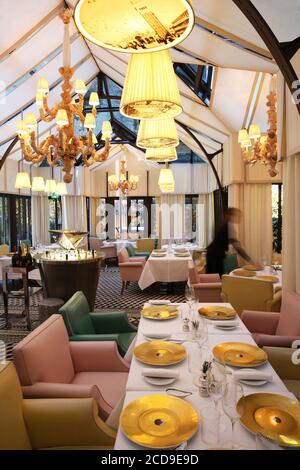 France, Paris, Hôtel Royal Monceau, Restaurant italien il Carpaccio de Royal Monceau Banque D'Images