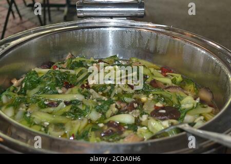 curry de légumes et de champignons sous forme de buffet Banque D'Images