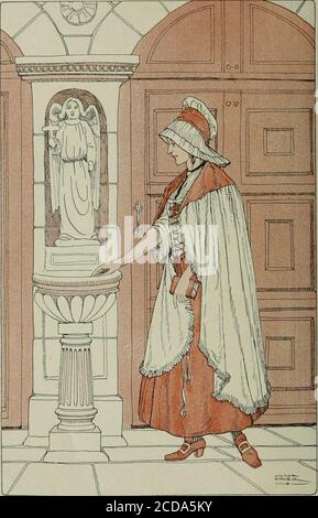 . Évangéline : commerce et imité de l'anglais . -^ I. Evangéline faisant allusion à lEglise, (page 20). I:Vangi:liniÎ ilcscciulait grasemcMit I;i lue de la villa^i, les cil-lants suspeiulaient léours jeux pour venir baiser sainaiu toujours pictute à les bénir; les femmes et lesjeunes se laient à son-procelacuse avec les de la betterave à bec. A leure du cicloscule, les trailleurs, après une journée de travail, regagnée leur demeure, et avecle coucher du soleil, le repos descendant sur le vil-lage. Alors, la cloche de léglise sonnait YAiigclits, des colonnes de fumée, séé Banque D'Images