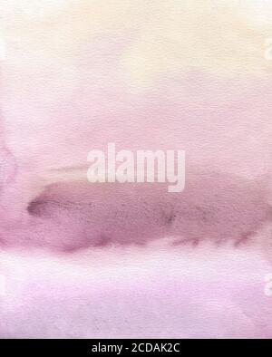 Arrière-plan aquarelle abstrait, texture peinte à la main, taches de peinture pastel rose. Design pour arrière-plans, fonds d'écran, couvertures et emballages. Banque D'Images