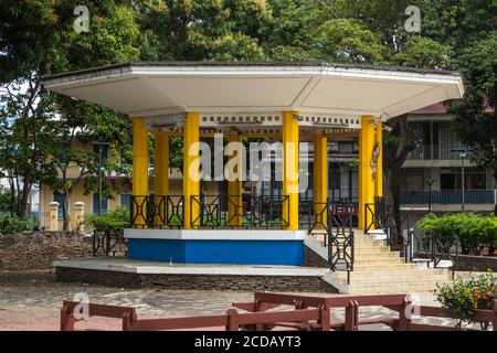 Un belvédère dans la place historique de la Victorin ou le parc Victory place à Pointe-a-Pitre, en Guadeloupe. Une guillotine a été localisée ici pendant le Re français Banque D'Images