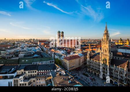 Vue aérienne de Munich, Allemagne Banque D'Images