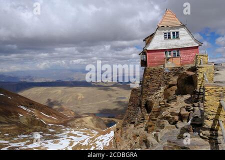 Bolivie la Paz Chacaltaya - Monte Viewpoint - Mirante do Monte Banque D'Images