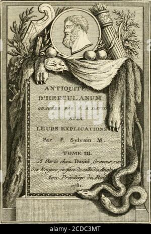 . Les antiquités d'Herculanum : avec leurs explications en françois . santiquitsherculan03davi. 8 Banque D'Images