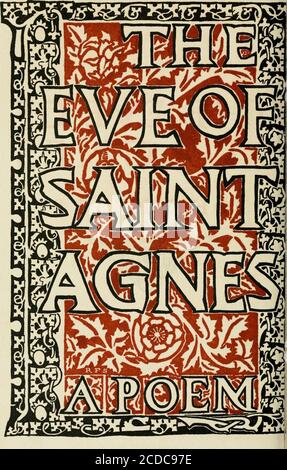 . La veille de Saint Agnes : un poème . Banque D'Images