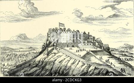 Château d'Édimbourg en 1715 du livre « A history of the Scottish ...