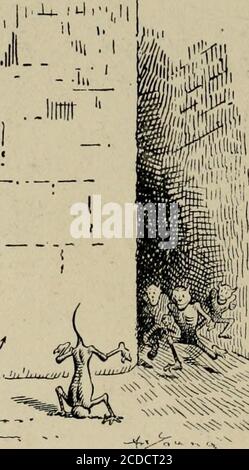 . Par l'enfer avec Hiprah Hunt; une série d'images et de notes de voyage illustrant les aventures d'un Dante moderne dans les régions infernales; aussi d'autres images du même monde souterrain . Banque D'Images