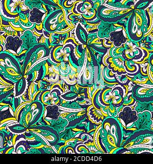 Motif oriental décoratif sans couture coloré Illustration de Vecteur