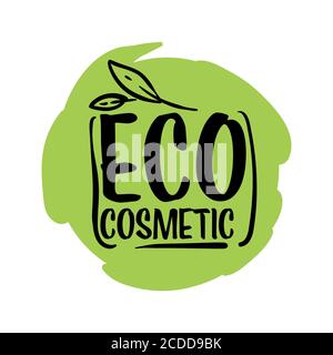 ECO cosmétique, production biologique pour la peau et le corps Illustration de Vecteur