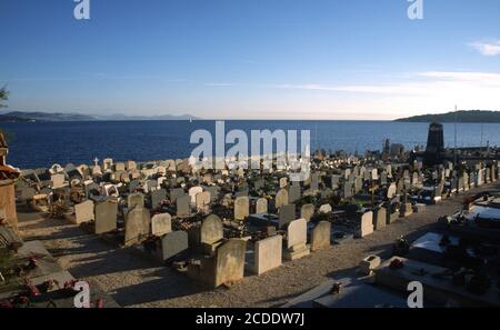 Cimetière marin de St Tropez Banque D'Images