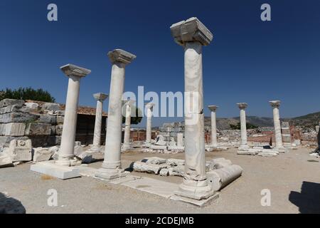 Basilique Saint-Jean dans la ville de Selcuk, ville d'Izmir, Turquie Banque D'Images