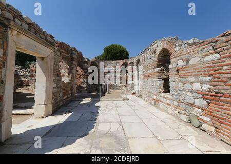 Basilique Saint-Jean dans la ville de Selcuk, ville d'Izmir, Turquie Banque D'Images