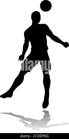 Football Soccer Player Silhouette Illustration de Vecteur