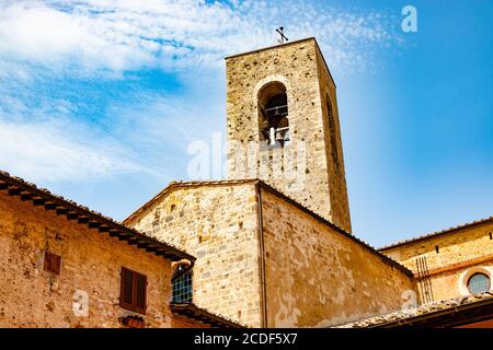 L'église de San Gimignano, Toscane - Italie Banque D'Images