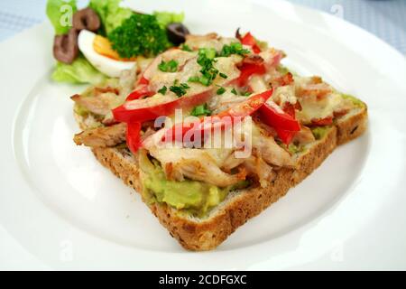 Sandwich au poulet grillé Banque D'Images